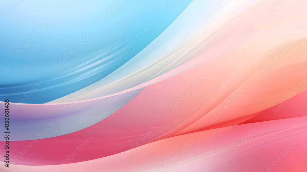 Fototapeta premium Digital colorful soft curves abstract poster web background