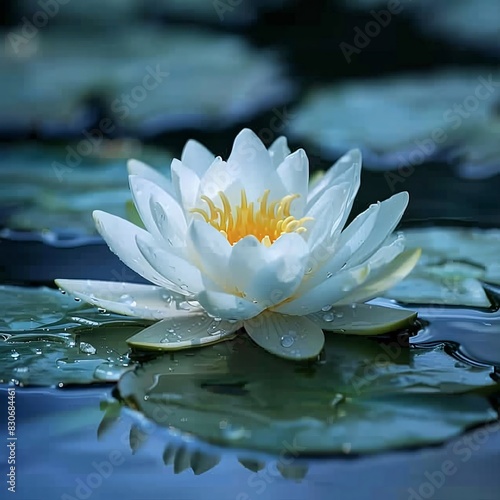 Serene Lily Pad in the Pond