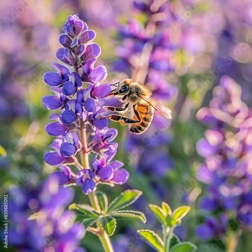 Nectar's Delight: A Bumblebee Encountering Wildflowers © GestureShot