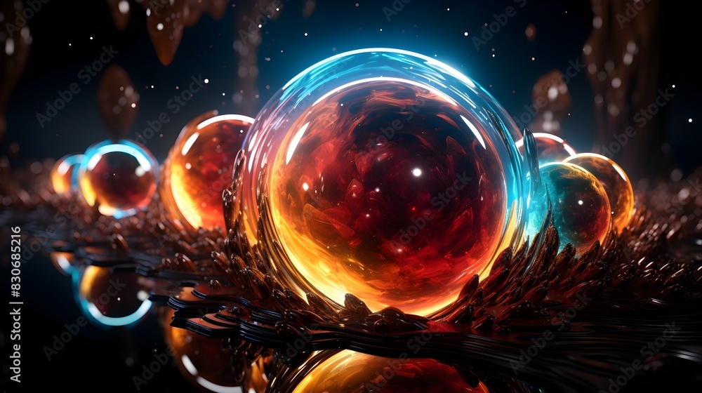 Infinite Explosive Fireball Universe Inspired by Tron and Daft Punk