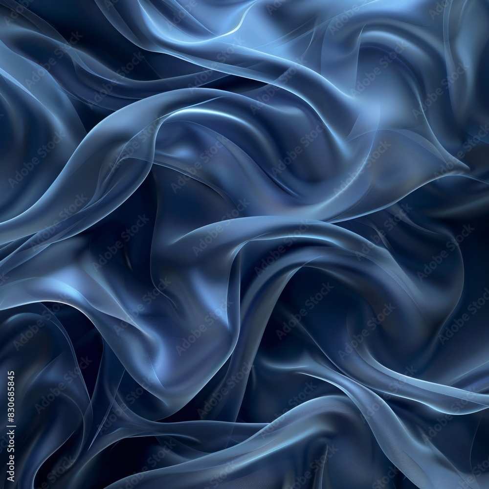 Obraz premium Waveform Art: Sleek and Abstract Texture of Blue Fabric