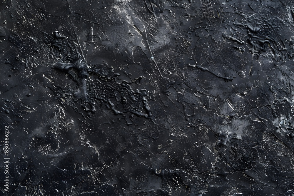 Fototapeta premium Ultra Realistic Dark Gray Grunge Texture on Black Background