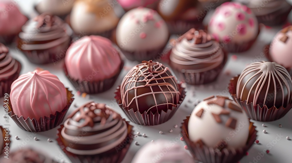 Delectable chocolate and strawberry cake pops Delectable chocolate and strawberry cake pops