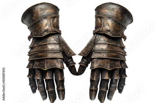 Gauntlets for Ultimate Hand Protection Isolated on Transparent Background photo