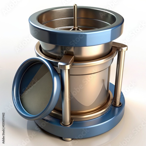3D Render of a Traditional Flour Sifter, on isolated white background, Generative AI