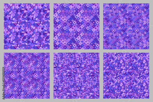 Diagonal curved shape pattern background set - abstract vector design