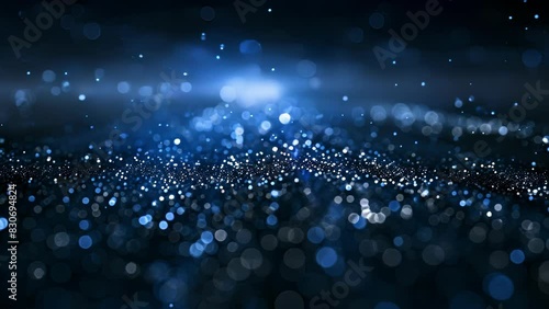 Wallpaper Mural A closeup view of a dark empty space with tiny virtual particles tered throughout resembling a night sky filled with shimmering stars. Torontodigital.ca