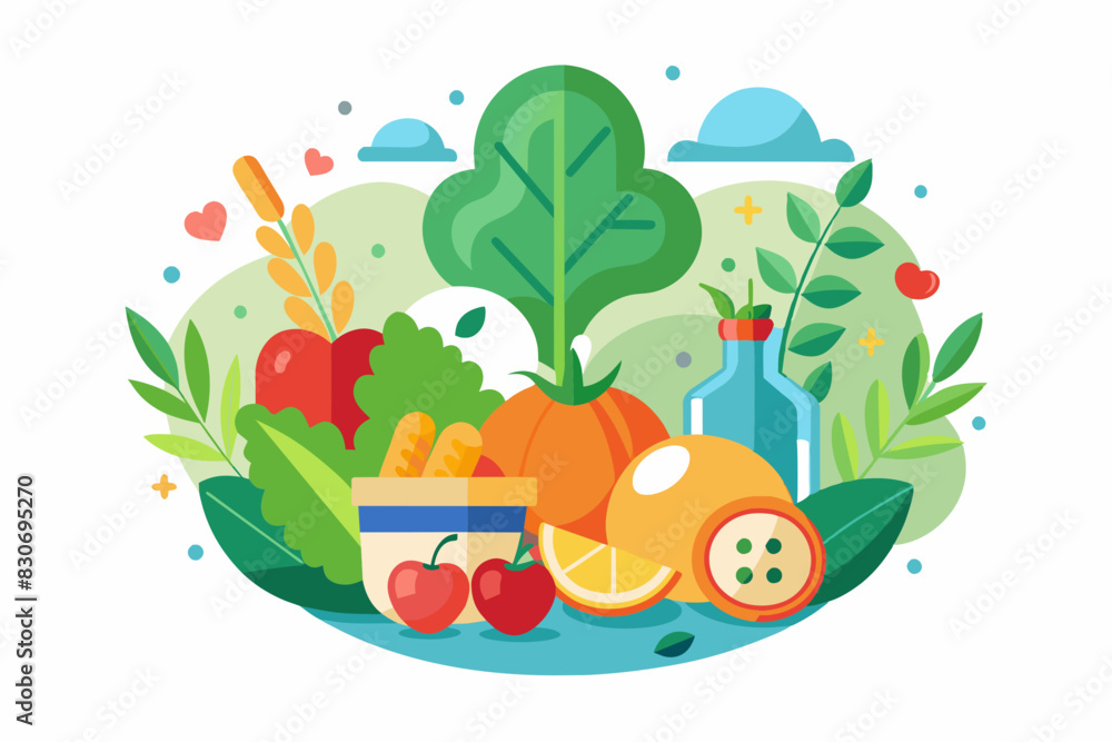 Vector organic fruits frame isolated. natural healthy food illustration