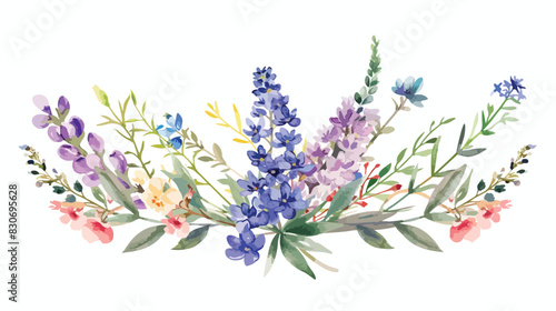 Watercolor flower floral bouquet. Perfectly for print