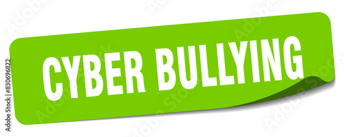 cyber bullying sticker. cyber bullying label