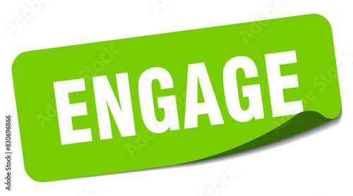 engage sticker. engage label