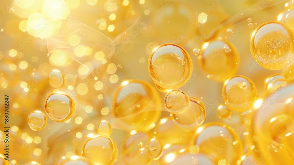 Pastel toned yellow bubbles on abstract background Pastel toned yellow bubbles on abstract background