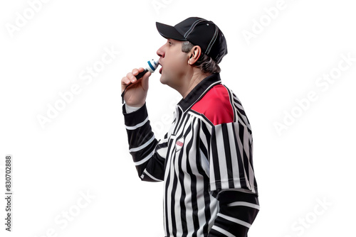 Professional Hockey Referee Design Isolated on Transparent Background © Hashi