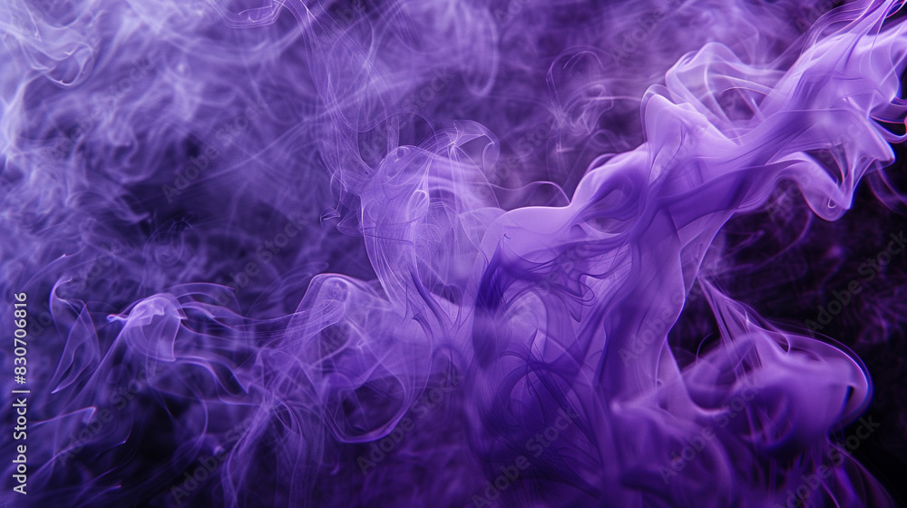 Fototapeta premium Wonder and enchantment arise from the ethereal blend of violet smoke,