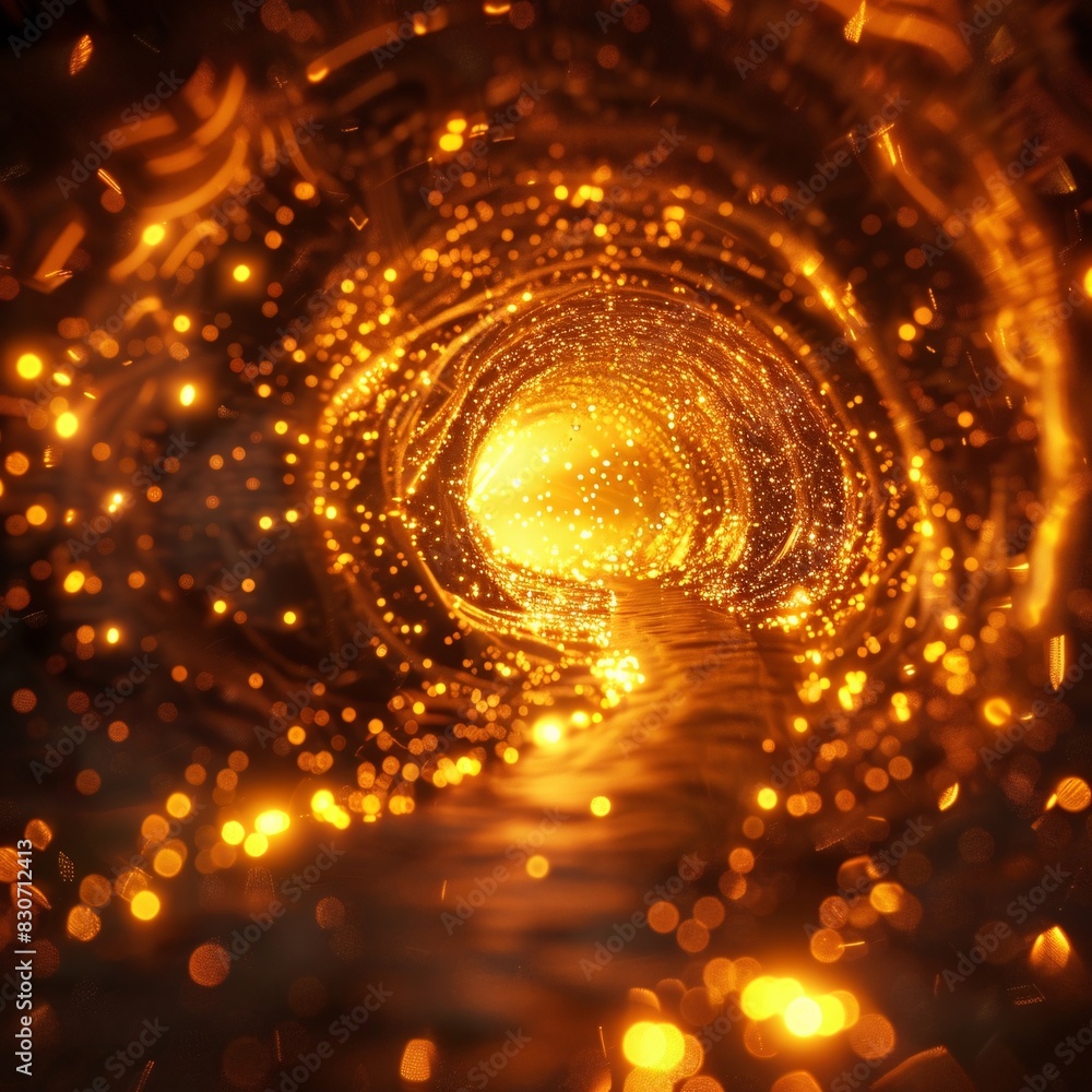 Vivid Glow Effect with Tunnel of Lights Vivid Glow Effect with Tunnel of Lights