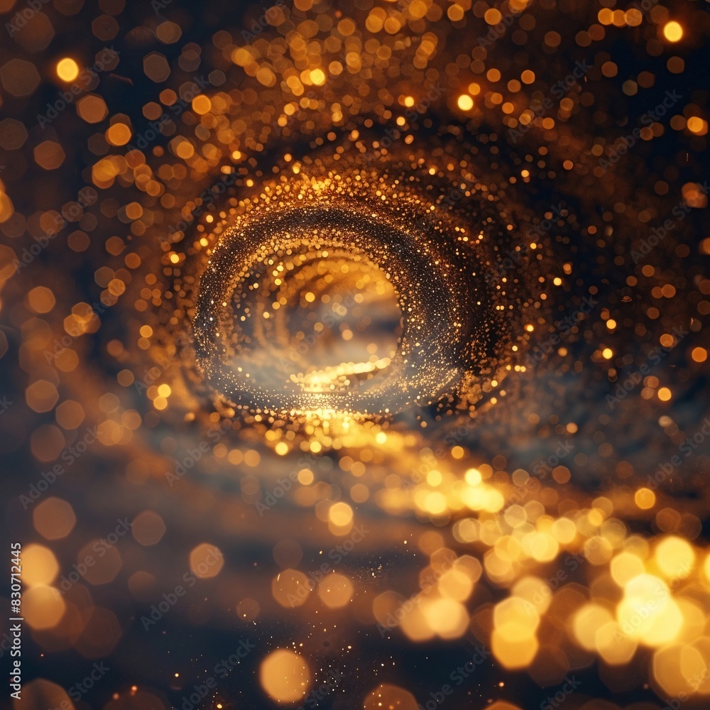 The Golden Cosmic Swirl: A Close-up View of the Nebula's Center