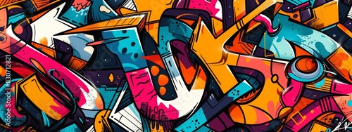 Wallpaper Mural An urban graffiti-style illustration with street art elements, representing urban culture and creativity. Torontodigital.ca
