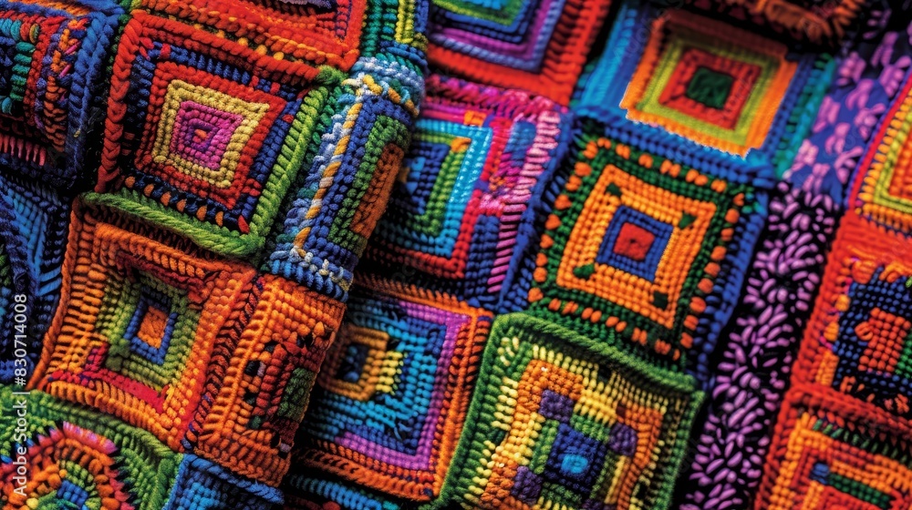 Digital reinterpretation of Latin American handicrafts intricate weaving and vibrant colors embody artisanal craftsmanship Digital reinterpretation of Latin American handicrafts intricate weaving and vibrant colors embody artisanal craftsmanship