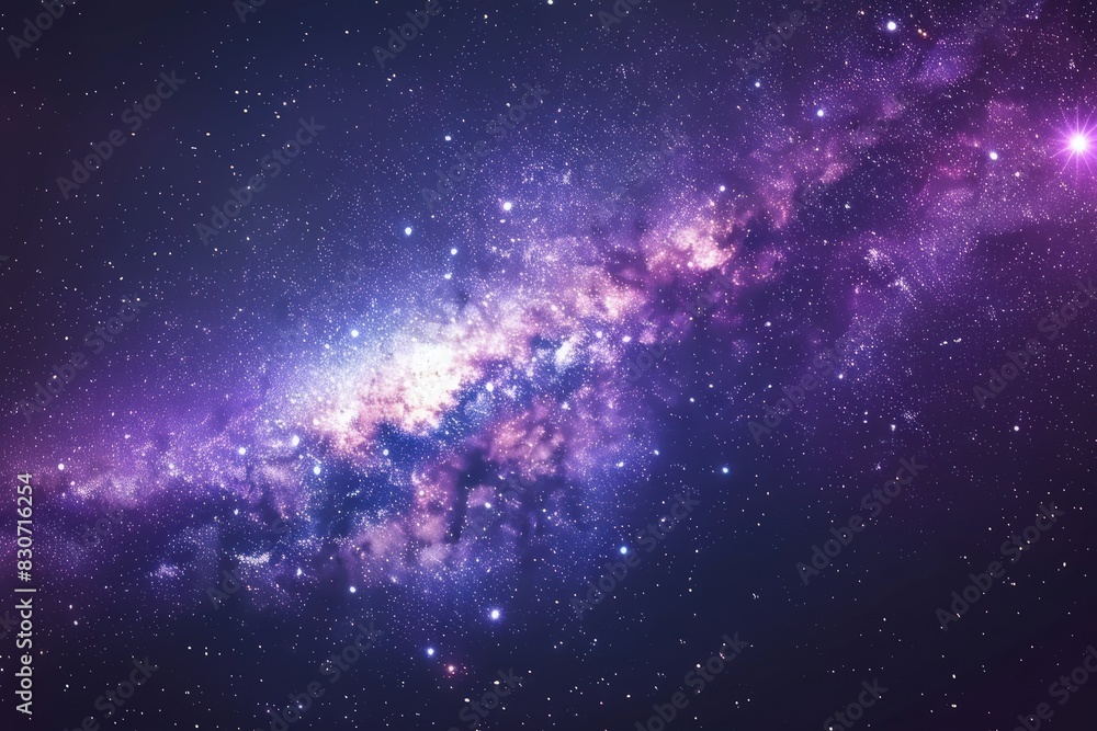 Beautiful night sky with stars and purple galaxy background. Beautiful night sky with stars and purple galaxy background.