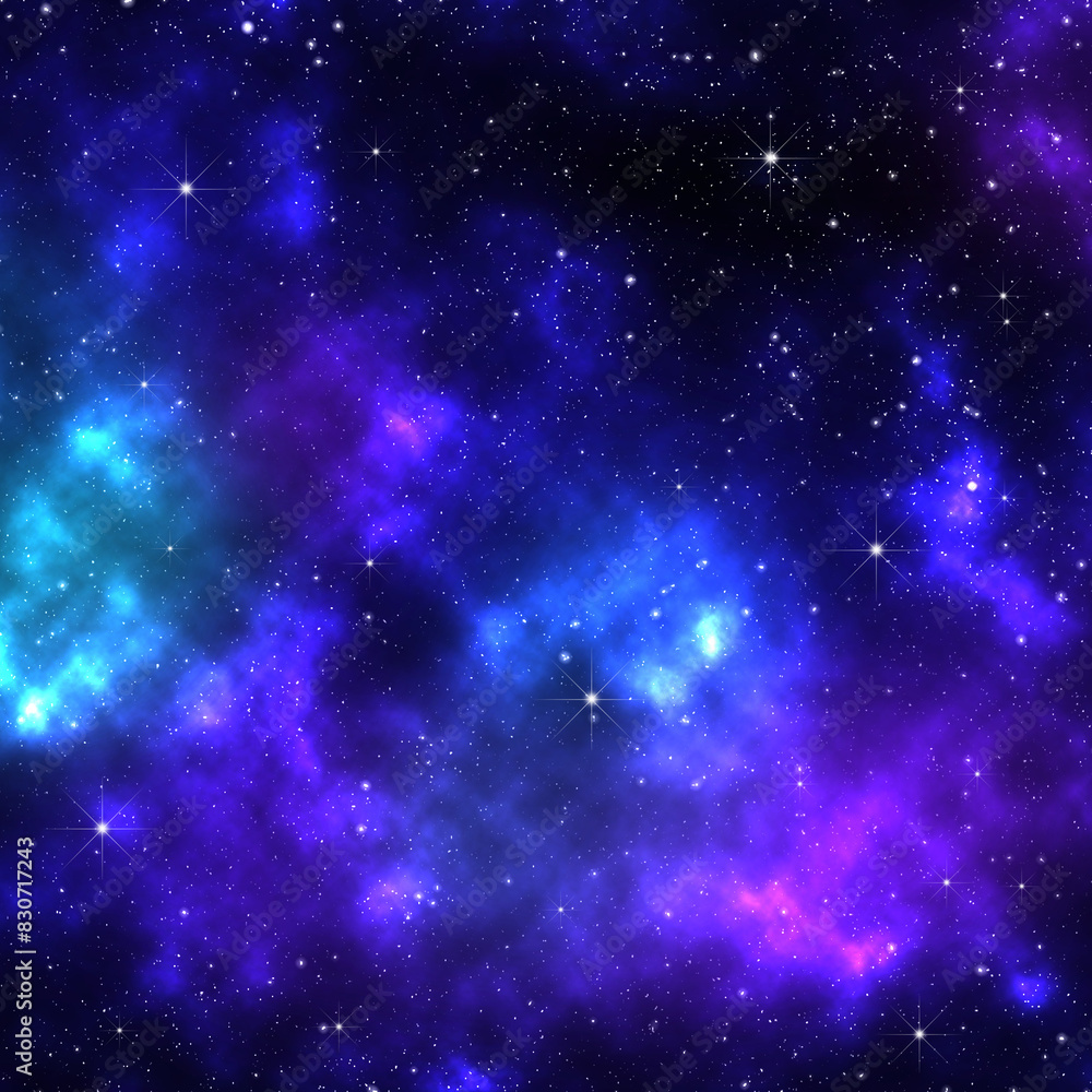 Fototapeta premium Abstract Blue Galaxy Backgrounds