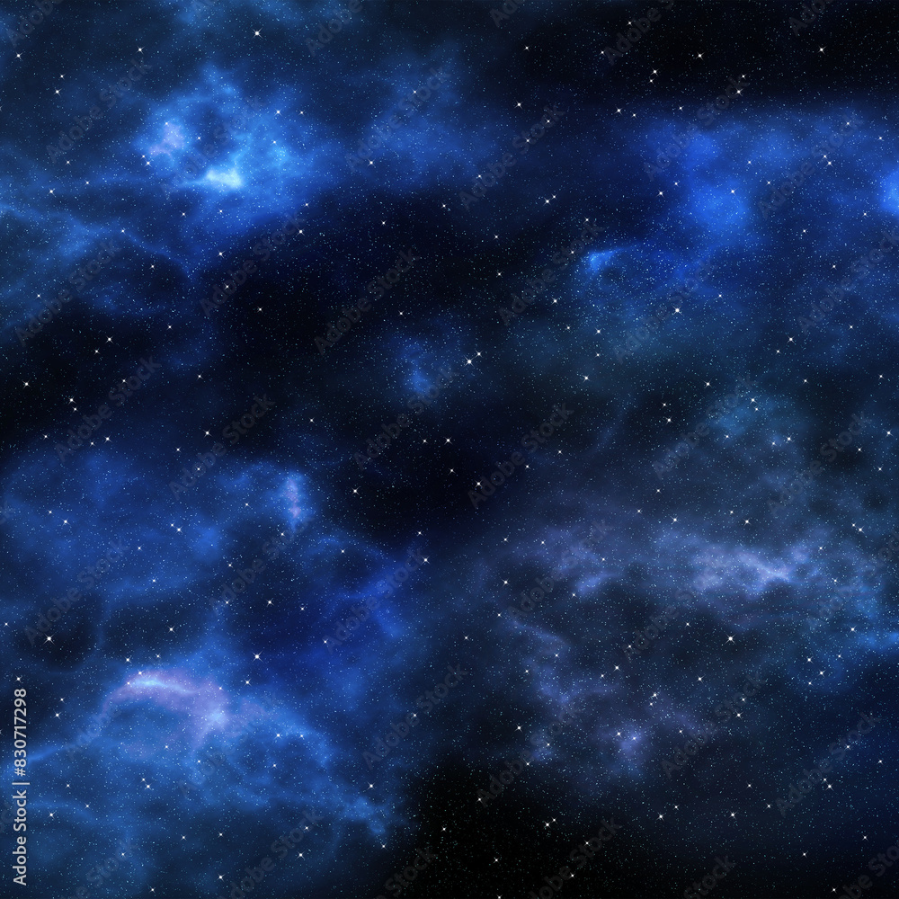 Naklejka premium Blue Galaxy Background