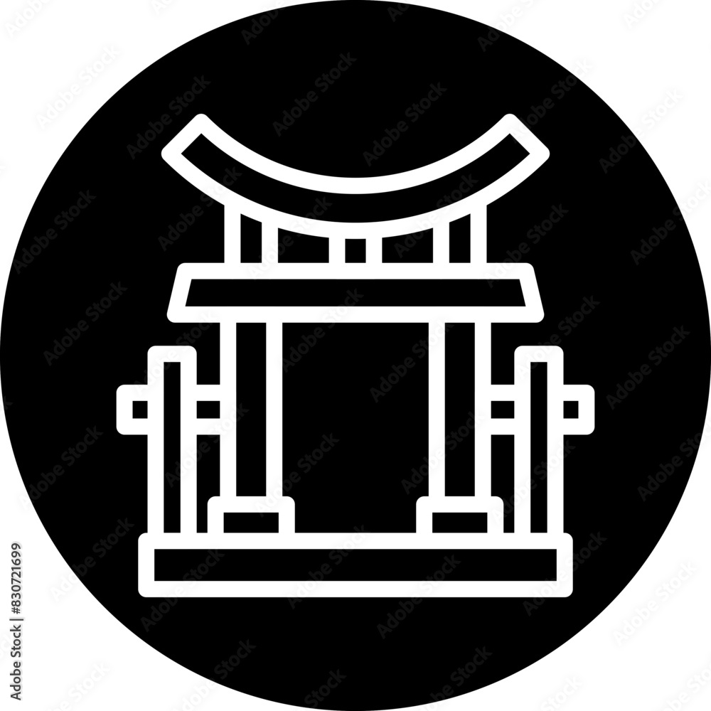 Vector Design Torii Gate Icon Style