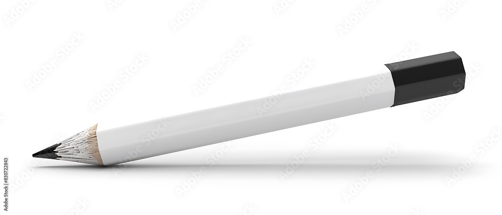 White background with a high detail pencil White background with a high detail pencil