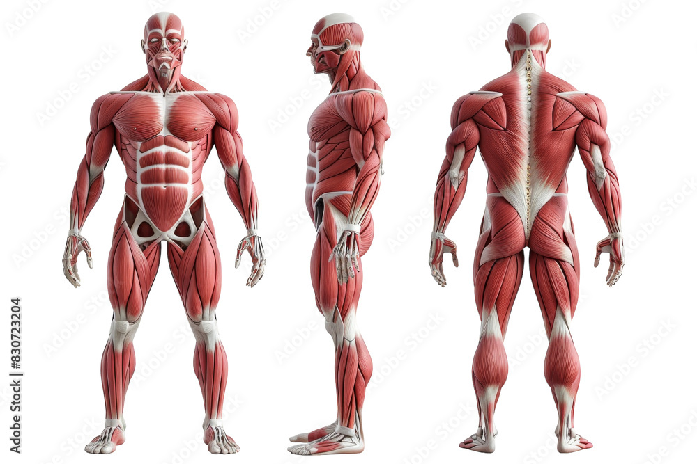 Foto de Labeled Muscular System Muscles Diagram Isolated on Transparent ...