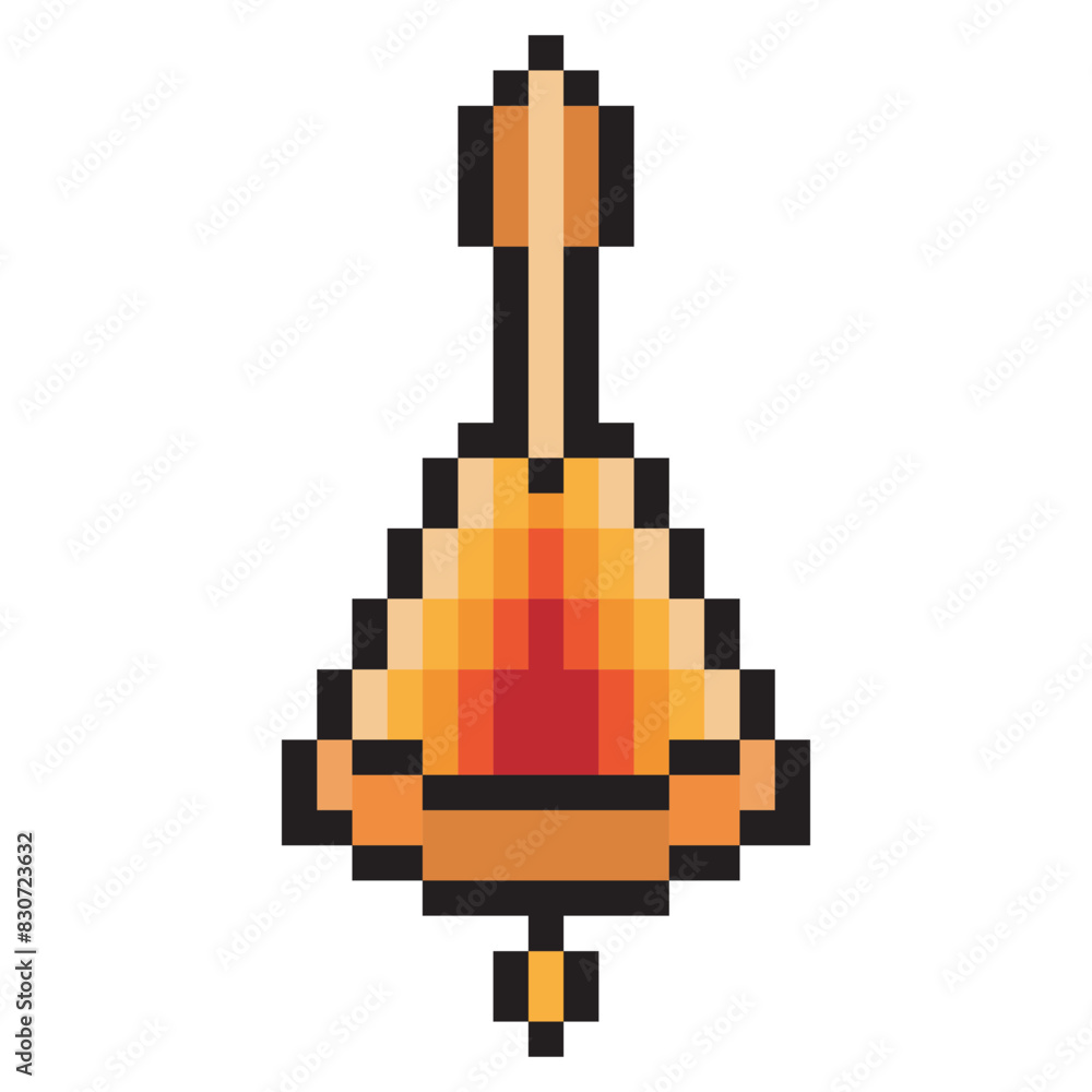 Fototapeta premium Bell in pixel art style