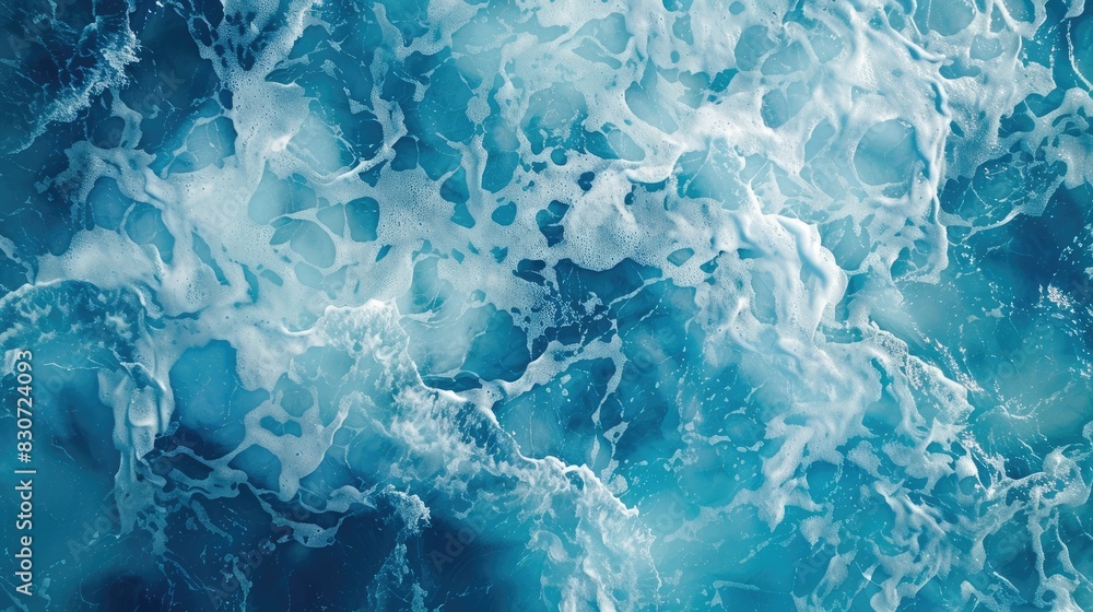 Texture of ocean water in a blue hue Texture of ocean water in a blue hue
