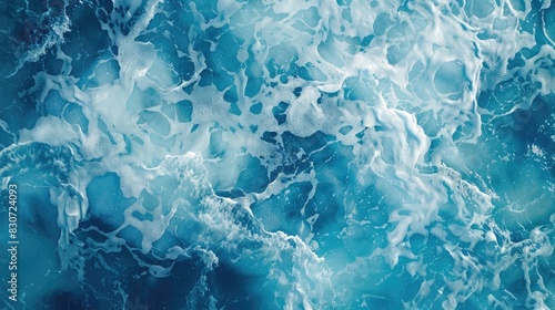 Texture of ocean water in a blue hue