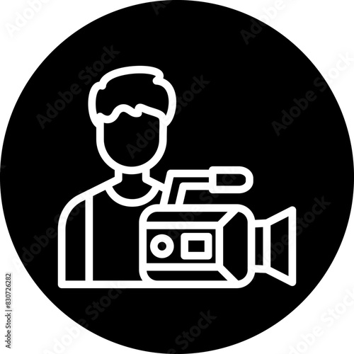 Vector Design Camera Operator Icon Style