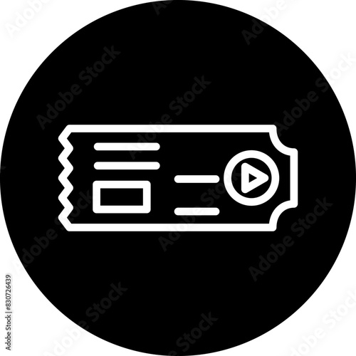 Vector Design Movie Ticket Icon Style