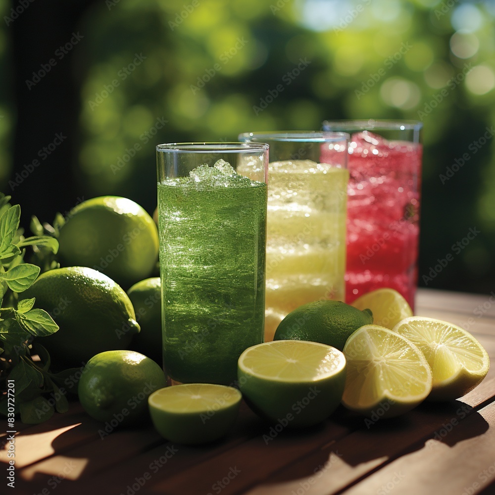 Fototapeta premium Soft Drinks Appetizer A Medley of Flavors