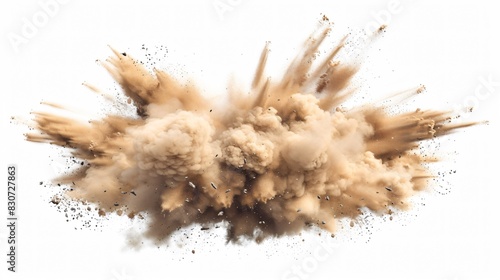  a photo of a large explosion with a lot of dust and debris.