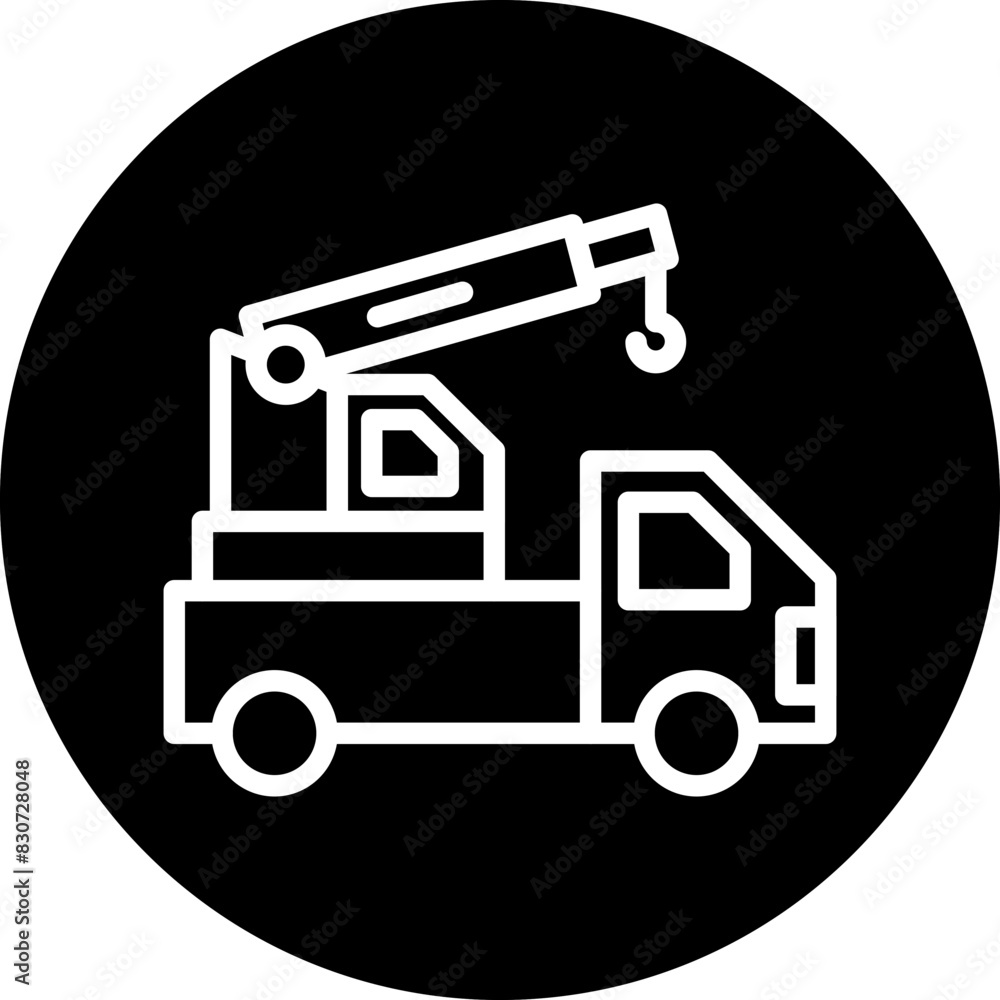 Vector Design Crane Turck Icon Style Vector Design Crane Turck Icon Style