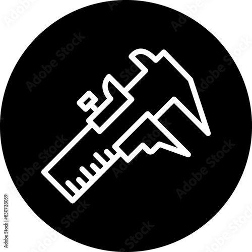 Vector Design Vernier Caliper Icon Style