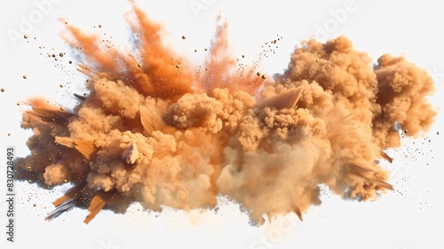  a photo of a large explosion with a lot of dust and debris.