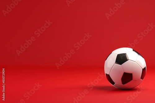a football ball on a red background