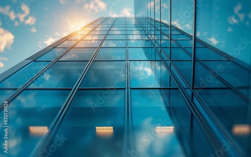 Wallpaper Mural Modern Glass Building Reflecting Sky and Clouds Torontodigital.ca