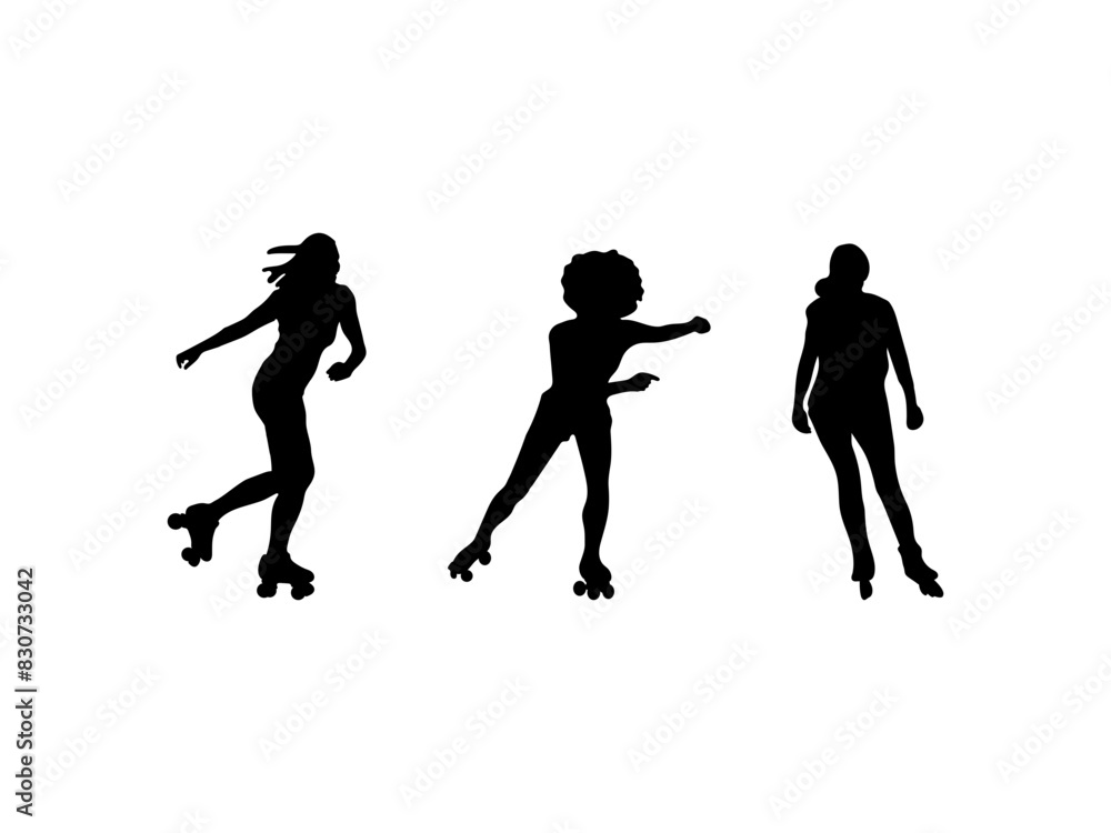 Ταπετσαρία Roller skater girl silhouette