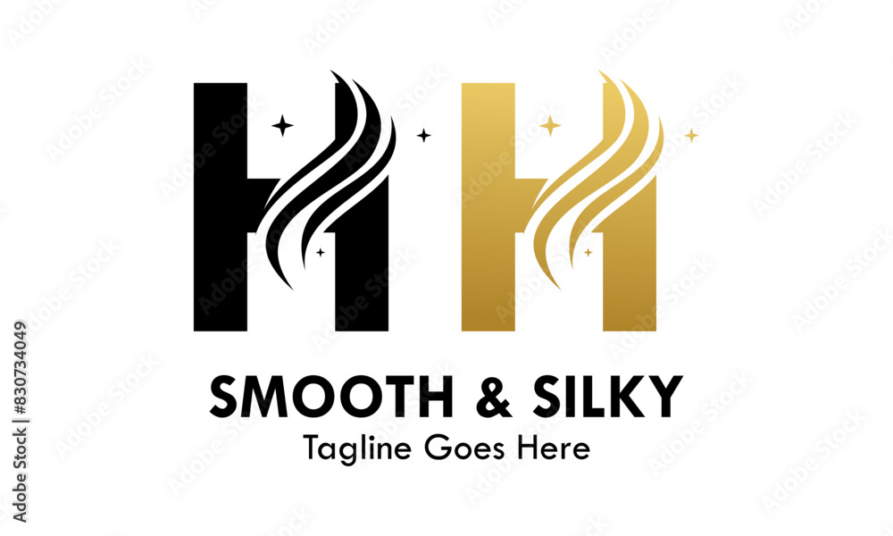 Obraz premium Letter h with smooth and silky design template illustration