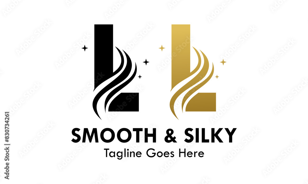 Letter l with smooth and silky design template illustration Letter l with smooth and silky design template illustration