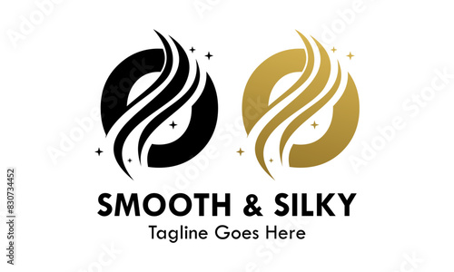 Letter o with smooth and silky design template illustration