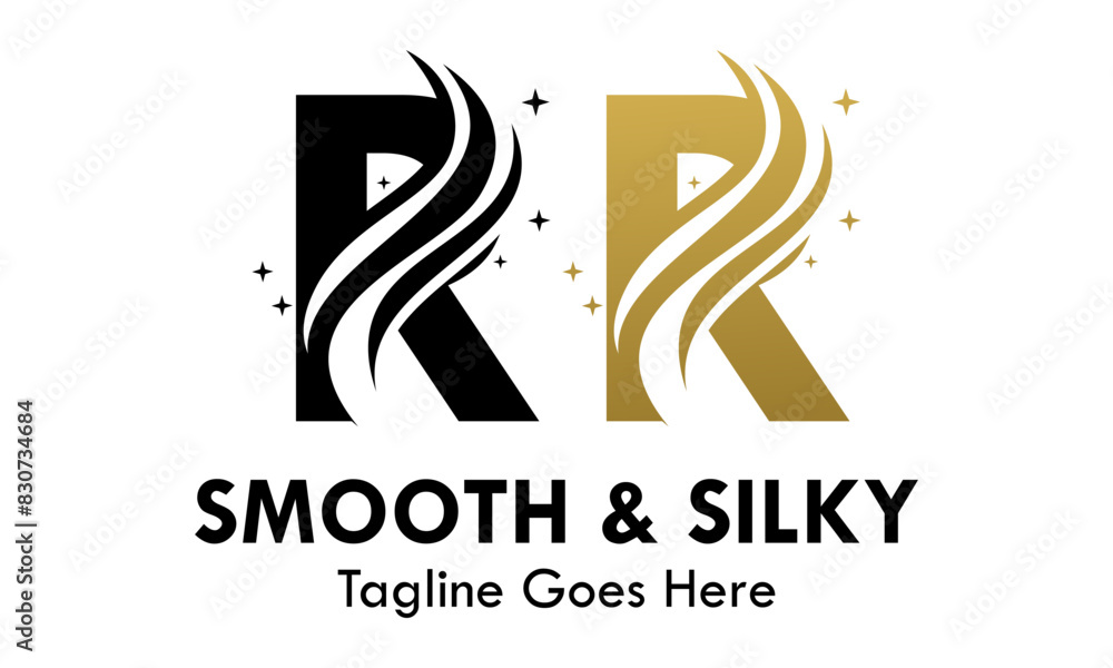 Letter r with smooth and silky design template illustration Letter r with smooth and silky design template illustration