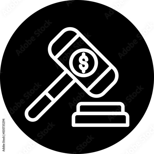 Vector Design Auction Fundraiser Icon Style