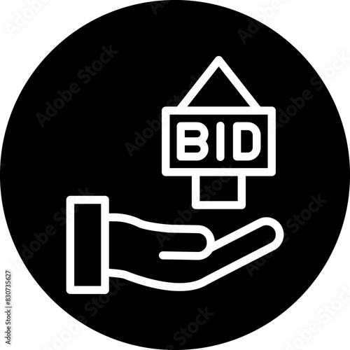 Vector Design Maximum Bid Icon Style