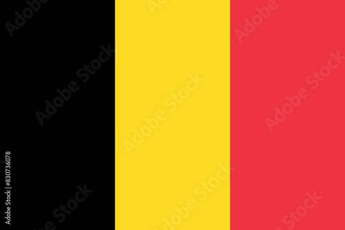 Flag of Belgium. The official national flag of the Kingdom of Belgium. Vector illustration