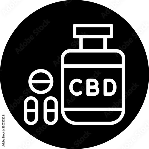 Vector Design Bio Cbd Per Capsule Icon Style