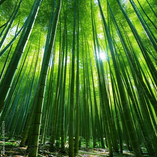 Vibrant Bamboo Forest  A Journey Through the Heart of Nature